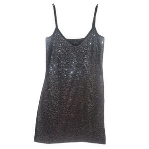 Vanity Small Vintage Sequin Camisole Spaghetti Strap Top Y2K Glitzy Minimalist